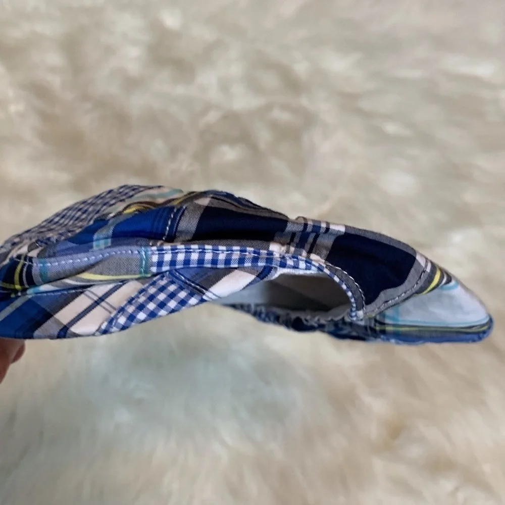 Janie and Jack cobalt plaid newsboy / cabbie cap Size 0-6 Months
